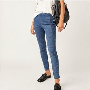 Free People Bella Moto Mid-Rise Skinny Jeans Size 26